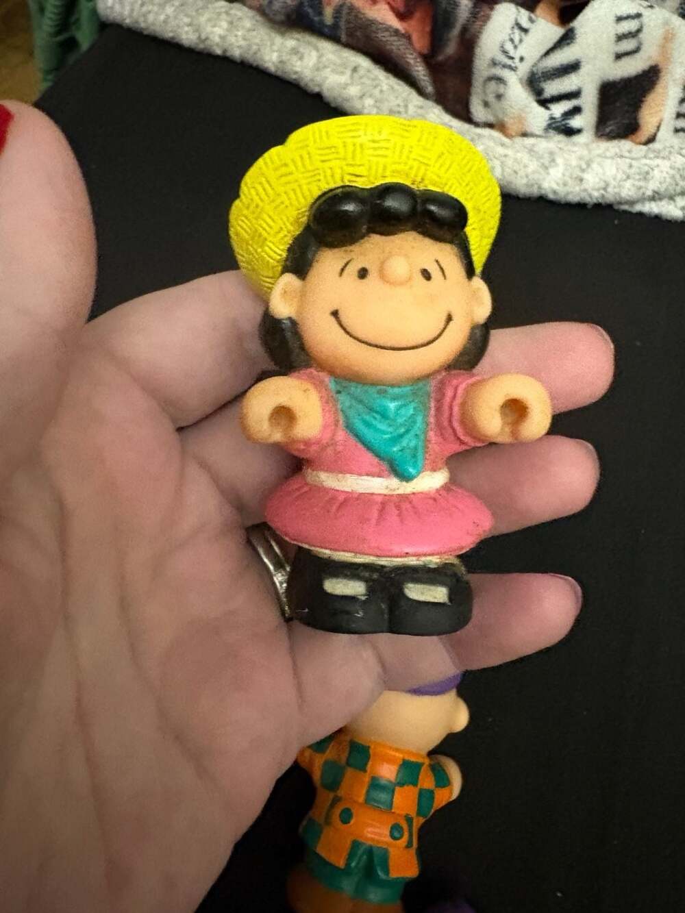 Vintage Peanuts Lucy Farmer Toy